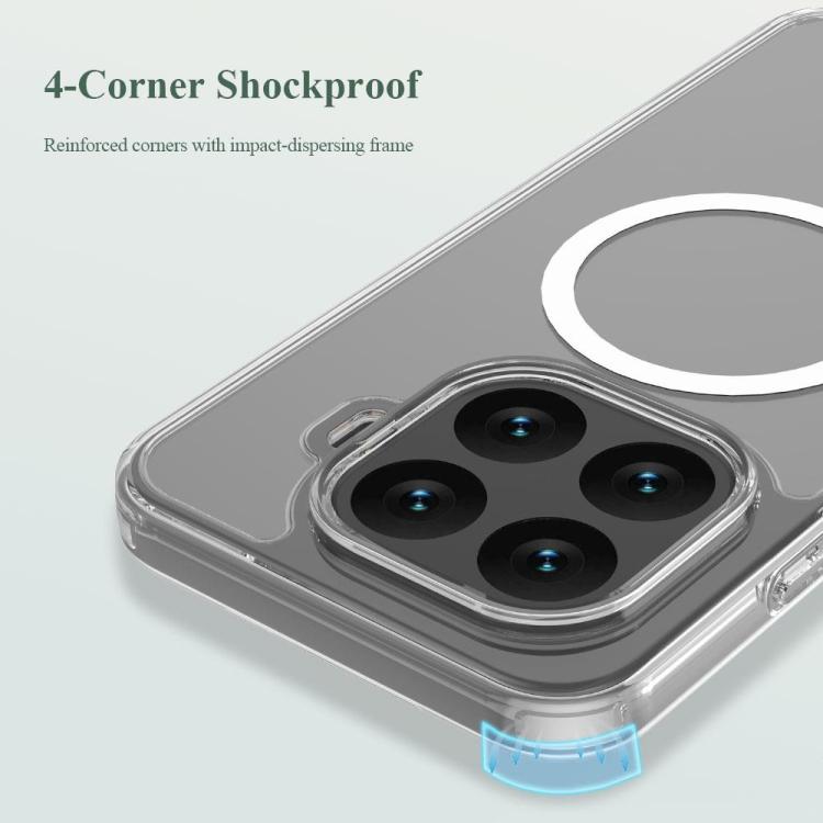 For Xiaomi 17T 5G LeReach TOC Clear Series Dual-Composite Armor TPU + Acrylic Shockproof Magnetic Phone Case - Transparent