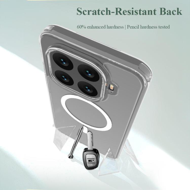 For Xiaomi 17T 5G LeReach TOC Clear Series Dual-Composite Armor TPU + Acrylic Shockproof Magnetic Phone Case - Transparent