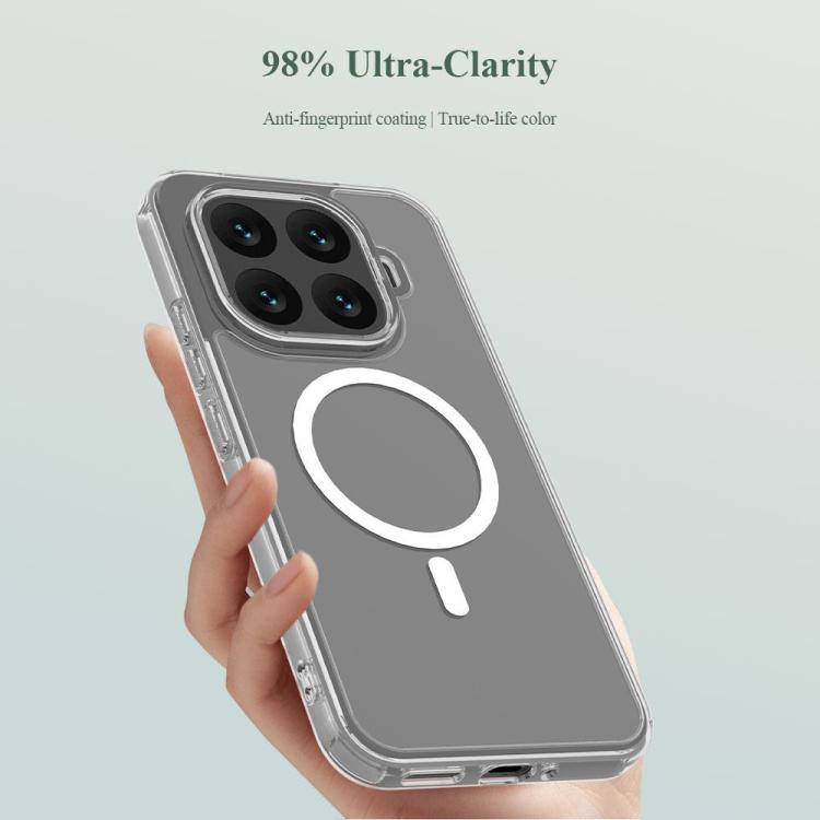 For Xiaomi 17T 5G LeReach TOC Clear Series Dual-Composite Armor TPU + Acrylic Shockproof Magnetic Phone Case - Transparent