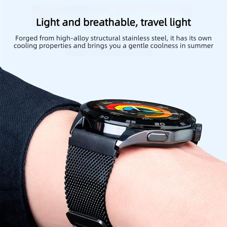 For Huawei Watch GT Runner 2 I-Shaped Magnetic Stainless Steel Watch Band