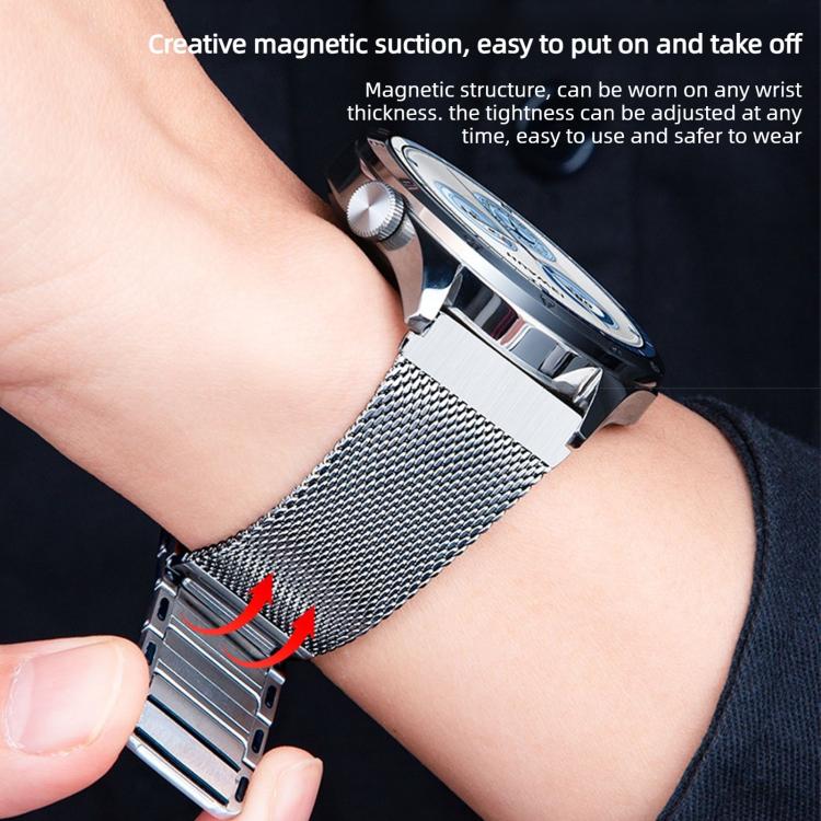 For Huawei Watch GT Runner 2 I-Shaped Magnetic Stainless Steel Watch Band