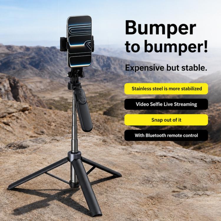 X2 1.3m Extendable 4-Axis Stabilization Phone Holder Bluetooth Remote Control Selfie Stick Tripod