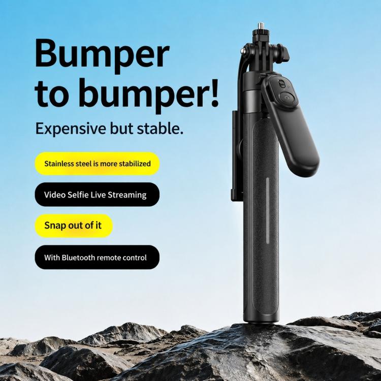 X2 1.3m Extendable 4-Axis Stabilization Phone Holder Bluetooth Remote Control Selfie Stick Tripod