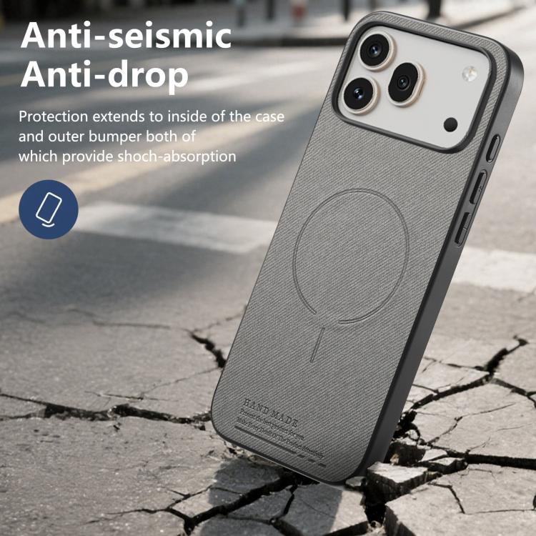 For Honor 600 Global Fabric Magnetic PU Back Cover Phone Case