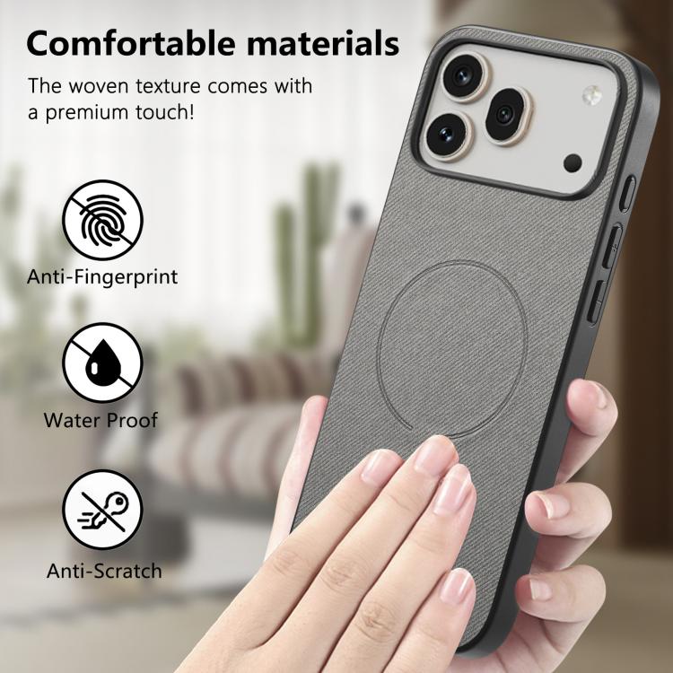 For Honor 600 Global Fabric Magnetic PU Back Cover Phone Case