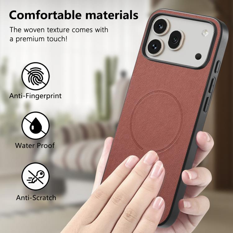 For Honor 600 Global Fabric Magnetic PU Back Cover Phone Case