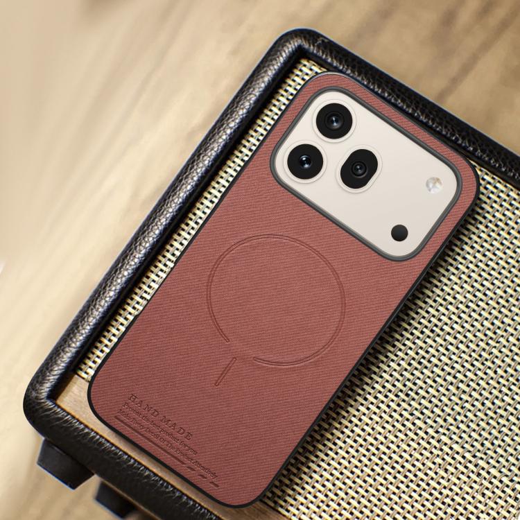 For Honor 600 Global Fabric Magnetic PU Back Cover Phone Case