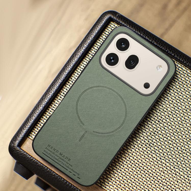 For Honor 600 Global Fabric Magnetic PU Back Cover Phone Case