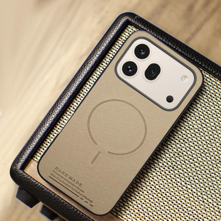 For Honor 600 Global Fabric Magnetic PU Back Cover Phone Case