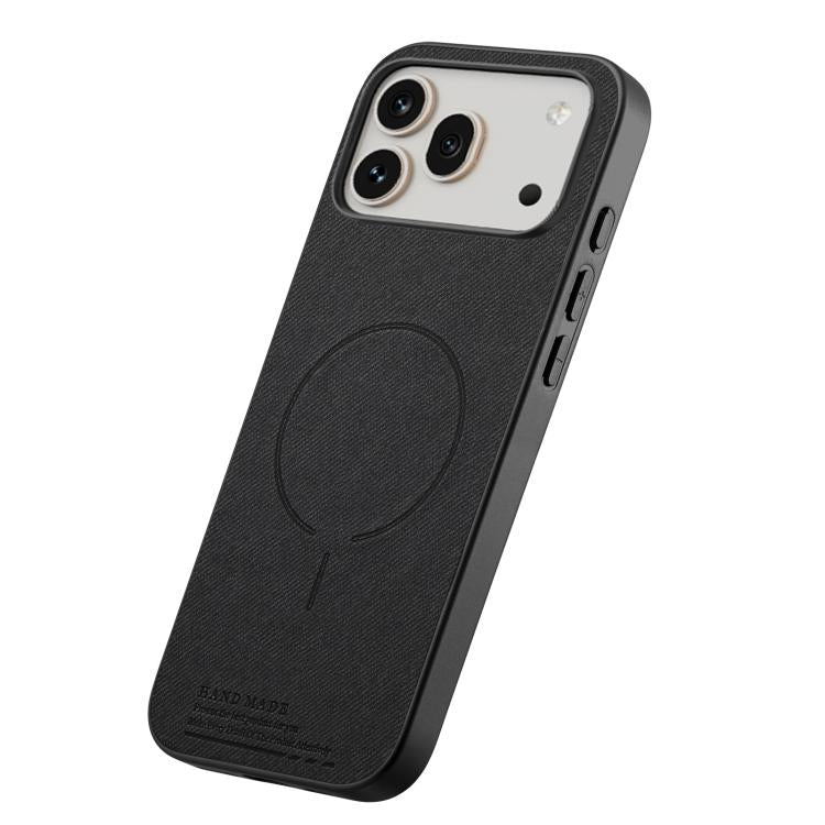 For Honor 600 Pro Global Fabric Magnetic PU Back Cover Phone Case