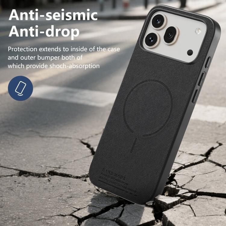 For Honor 600 Pro Global Fabric Magnetic PU Back Cover Phone Case