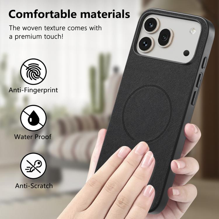 For Honor 600 Pro Global Fabric Magnetic PU Back Cover Phone Case
