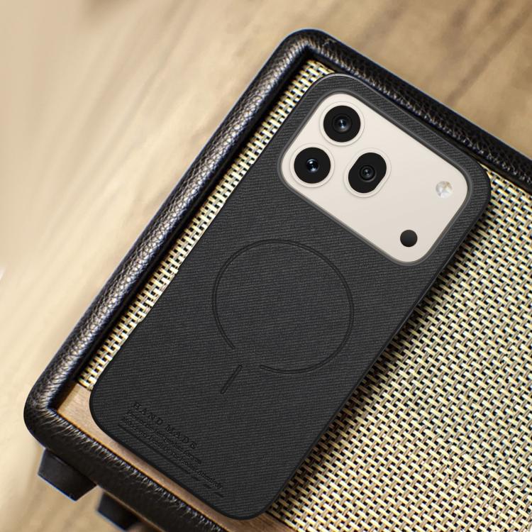 For Honor 600 Pro Global Fabric Magnetic PU Back Cover Phone Case