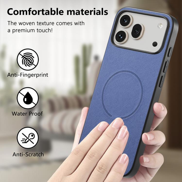 For Honor 600 Pro Global Fabric Magnetic PU Back Cover Phone Case