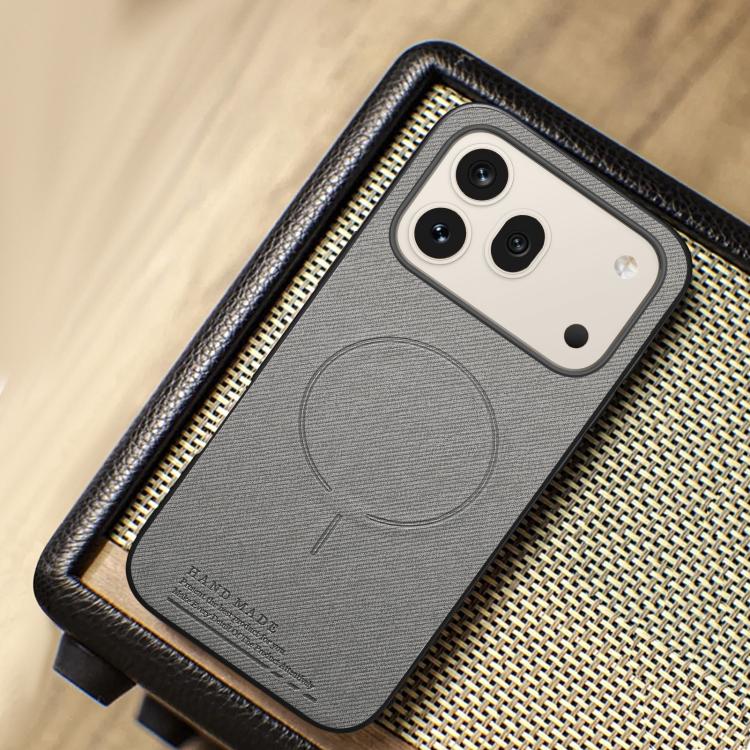For Honor 600 Pro Global Fabric Magnetic PU Back Cover Phone Case