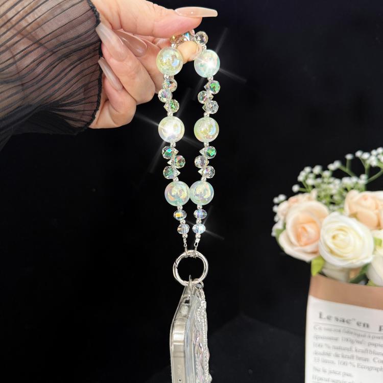 Large Bead Bow Tassel Crystal Chain