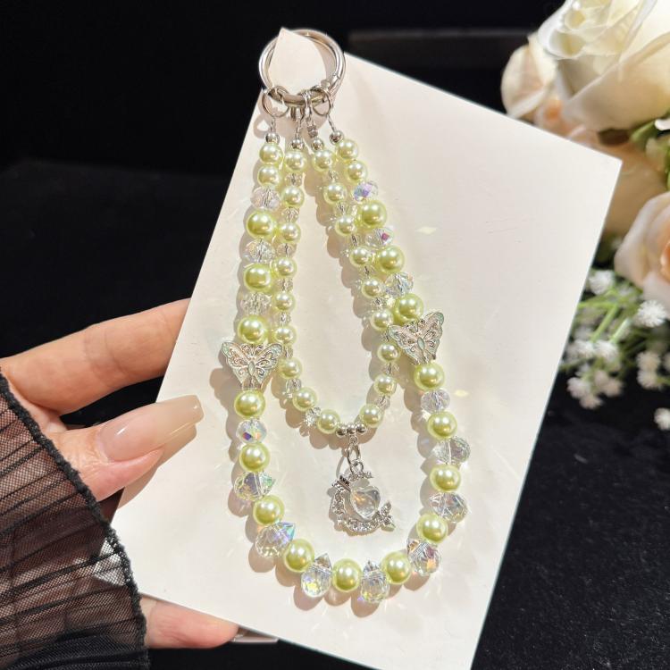 Alloy Heart Butterfly Double-layer Crystal Chain