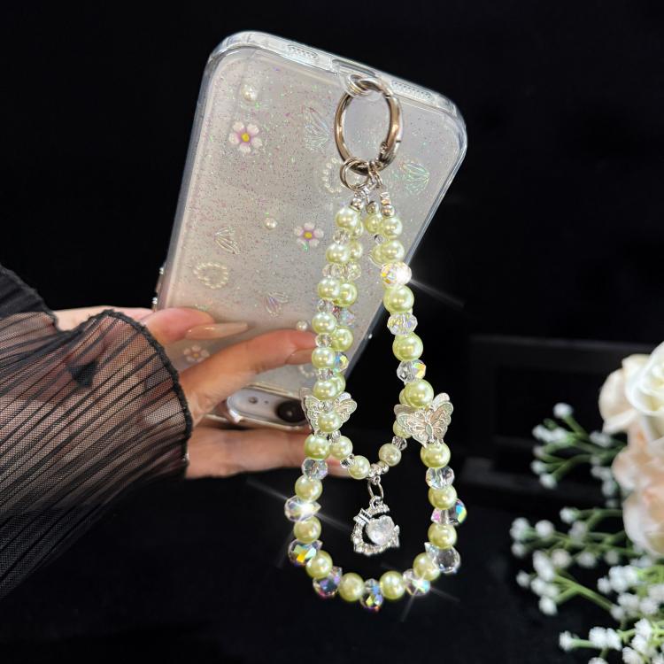 Alloy Heart Butterfly Double-layer Crystal Chain