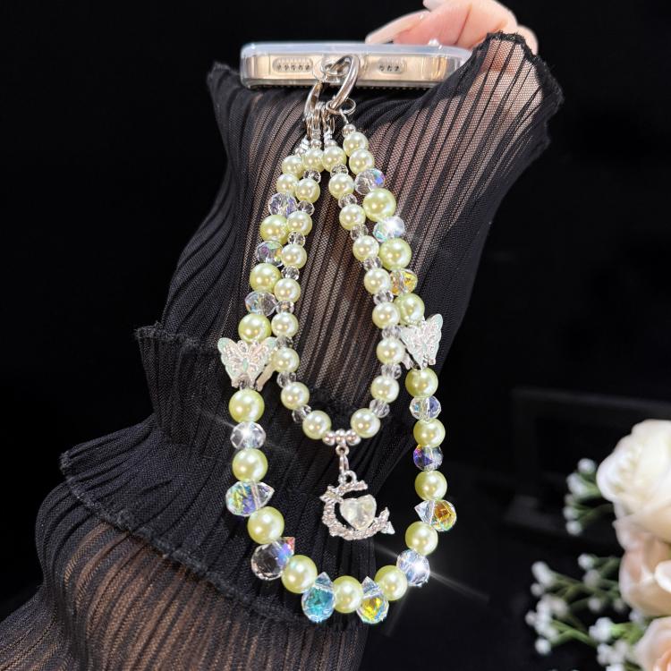 Alloy Heart Butterfly Double-layer Crystal Chain