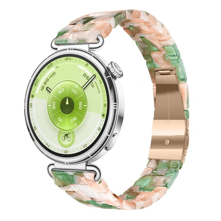 18mm Slim Butterfly Clasp Three Beads Resin Watch Band