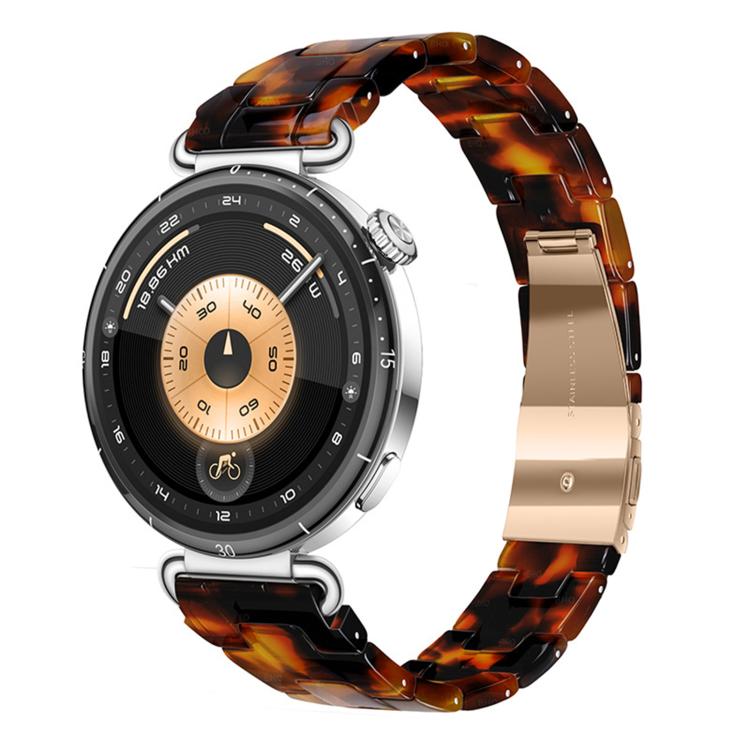 18mm Slim Butterfly Clasp Three Beads Resin Watch Band
