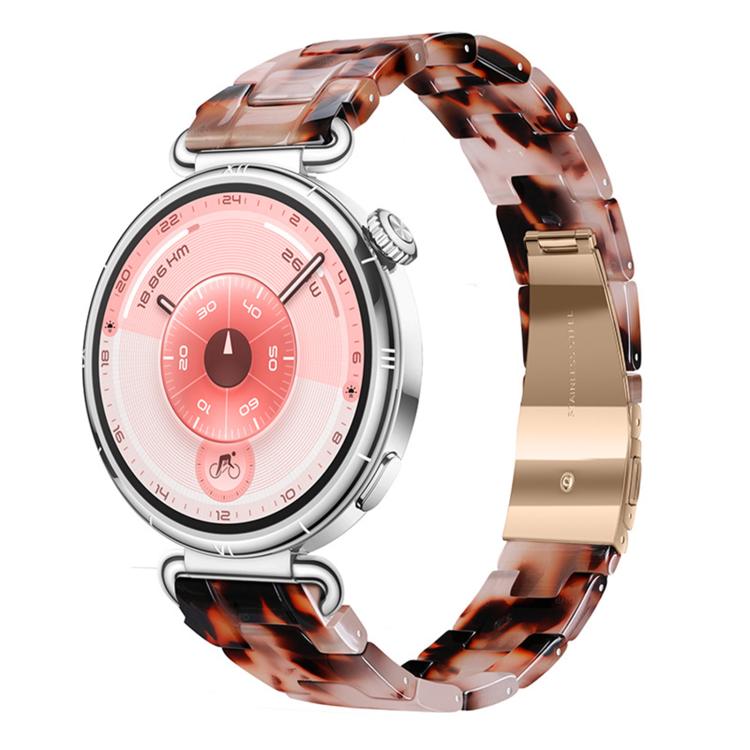 18mm Slim Butterfly Clasp Three Beads Resin Watch Band