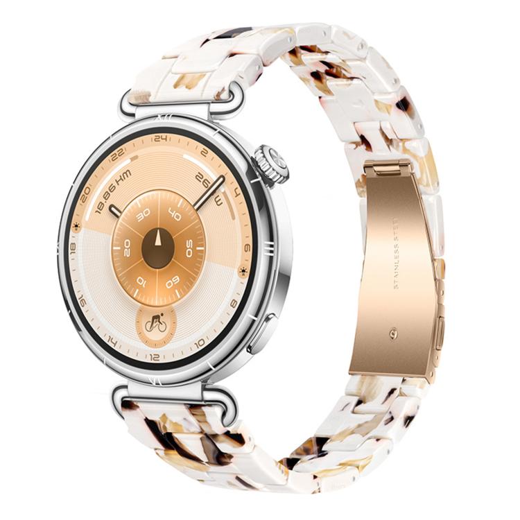 18mm Slim Butterfly Clasp Three Beads Resin Watch Band