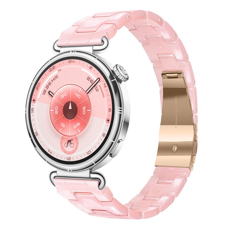 18mm Slim Butterfly Clasp Three Beads Resin Watch Band