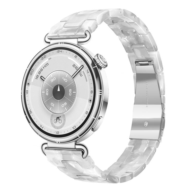 18mm Slim Butterfly Clasp Three Beads Resin Watch Band