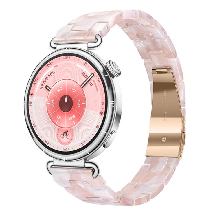 22mm Slim Butterfly Clasp Three Beads Resin Watch Band