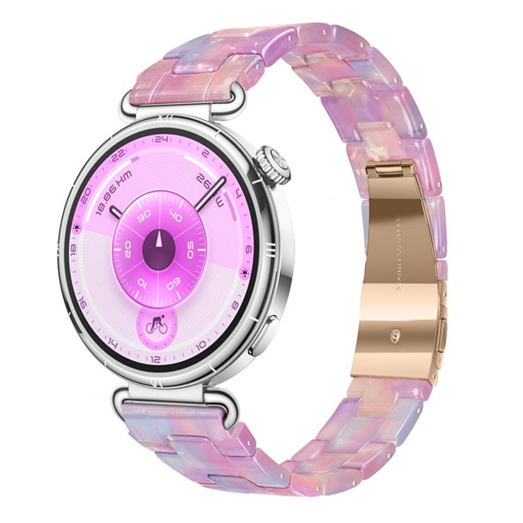 22mm Slim Butterfly Clasp Three Beads Resin Watch Band