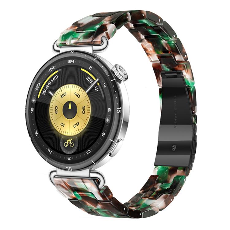 22mm Slim Butterfly Clasp Three Beads Resin Watch Band