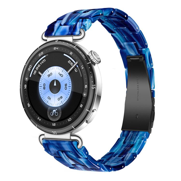22mm Slim Butterfly Clasp Three Beads Resin Watch Band