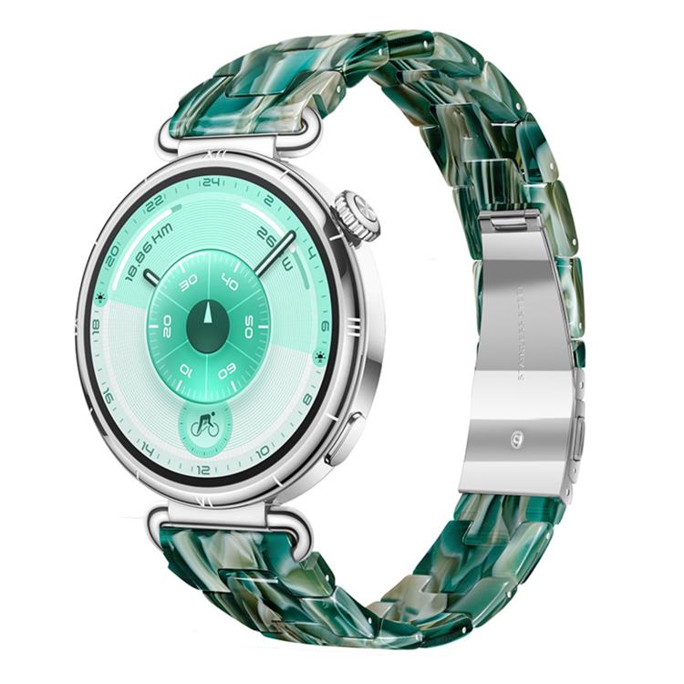 22mm Slim Butterfly Clasp Three Beads Resin Watch Band