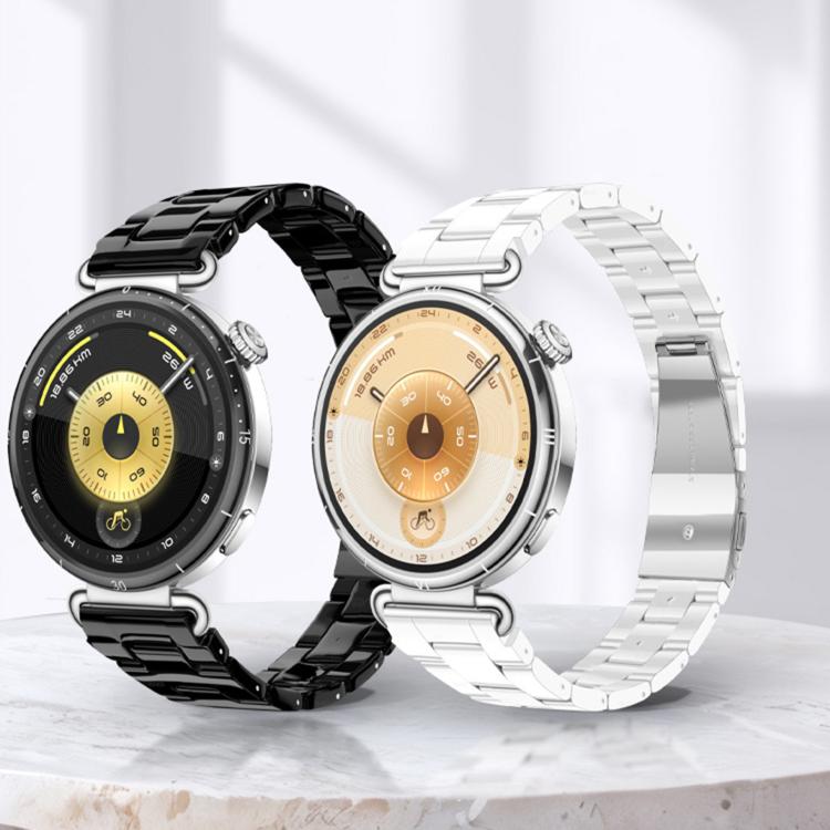 22mm Slim Butterfly Clasp Three Beads Resin Watch Band