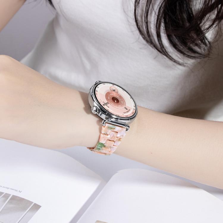 22mm Slim Butterfly Clasp Three Beads Resin Watch Band