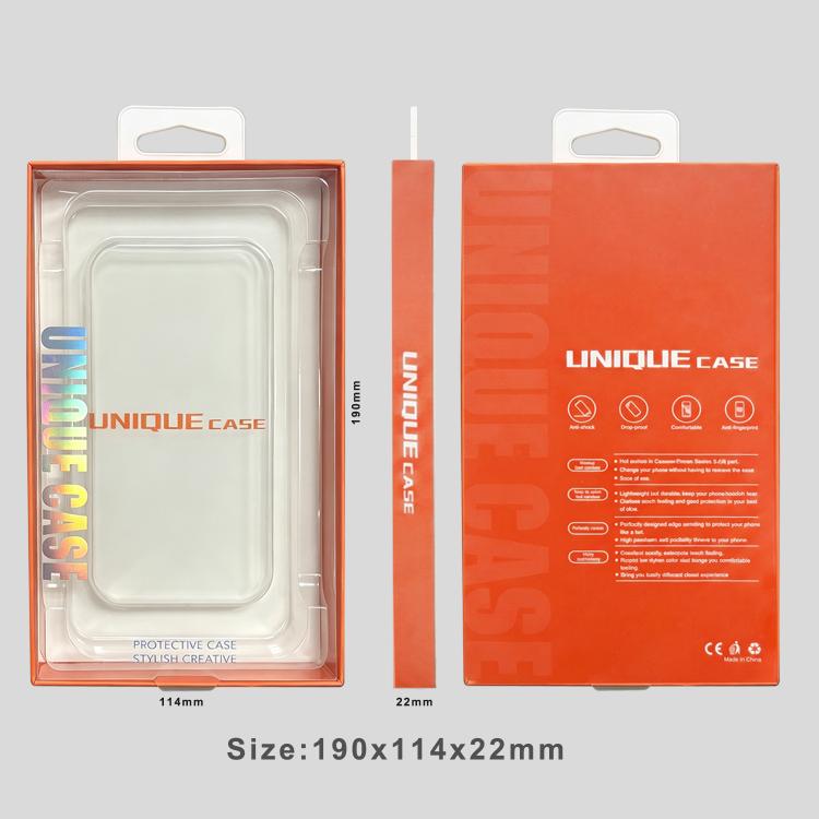50pcs Transparent Window Phone Cover Rigid Packaging Box