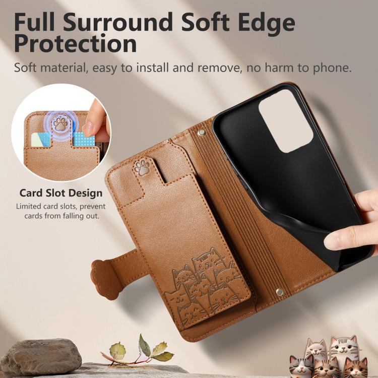 For Galaxy S20 Ultra 5G Cat-shaped Zipper Wallet Vegan Leather Phone Case with Strap