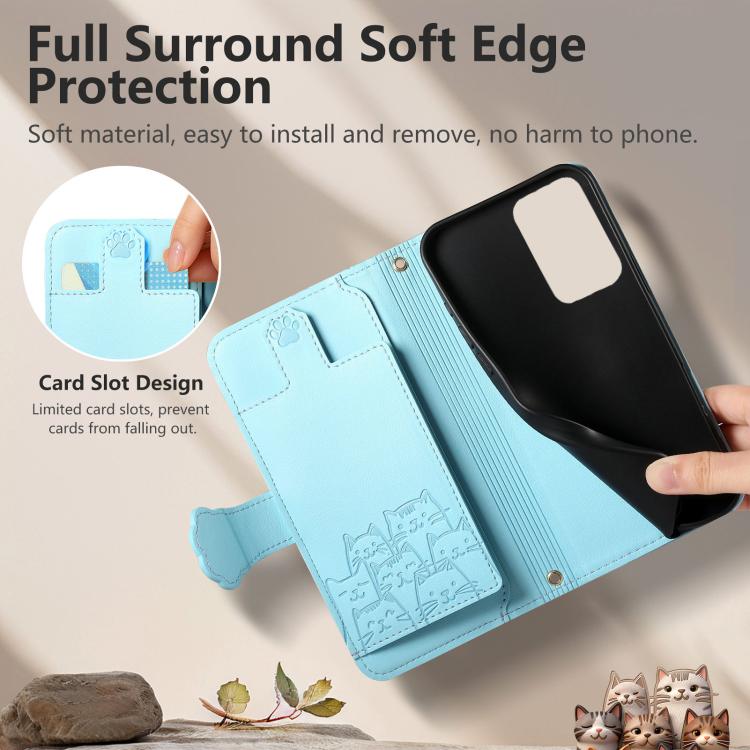 For Galaxy S20 Ultra 5G Cat-shaped Zipper Wallet Vegan Leather Phone Case with Strap