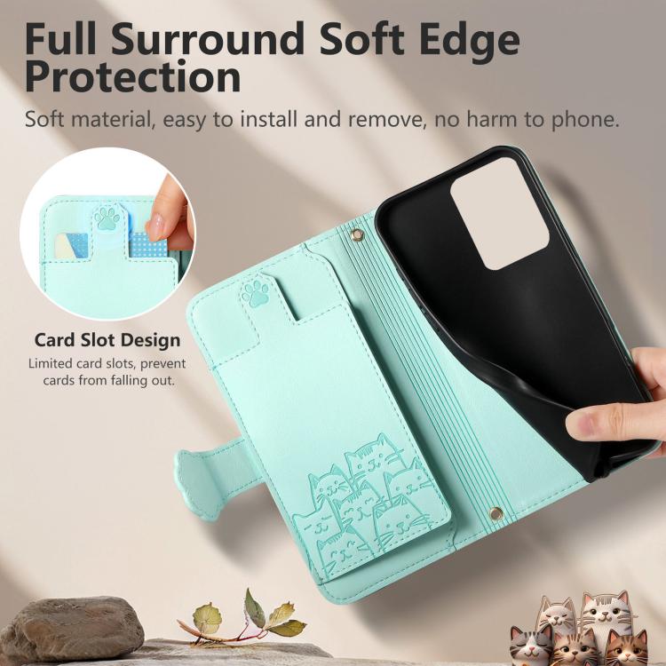 For Galaxy Note 20 Ultra Cat-shaped Zipper Wallet Vegan Leather Phone Case with Strap