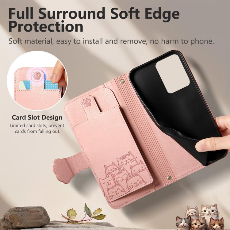 For Galaxy Note 20 Ultra Cat-shaped Zipper Wallet Vegan Leather Phone Case with Strap