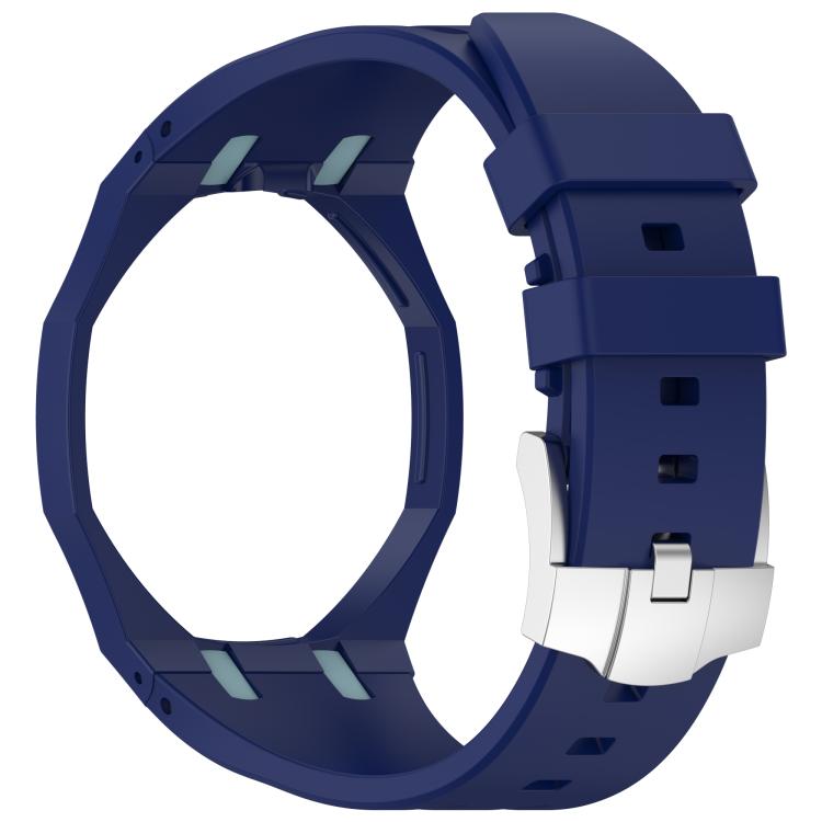 For Swatch Royal Pop Integrated Stainless Steel Pin Buckle Contrast Color Silicone Watch Band