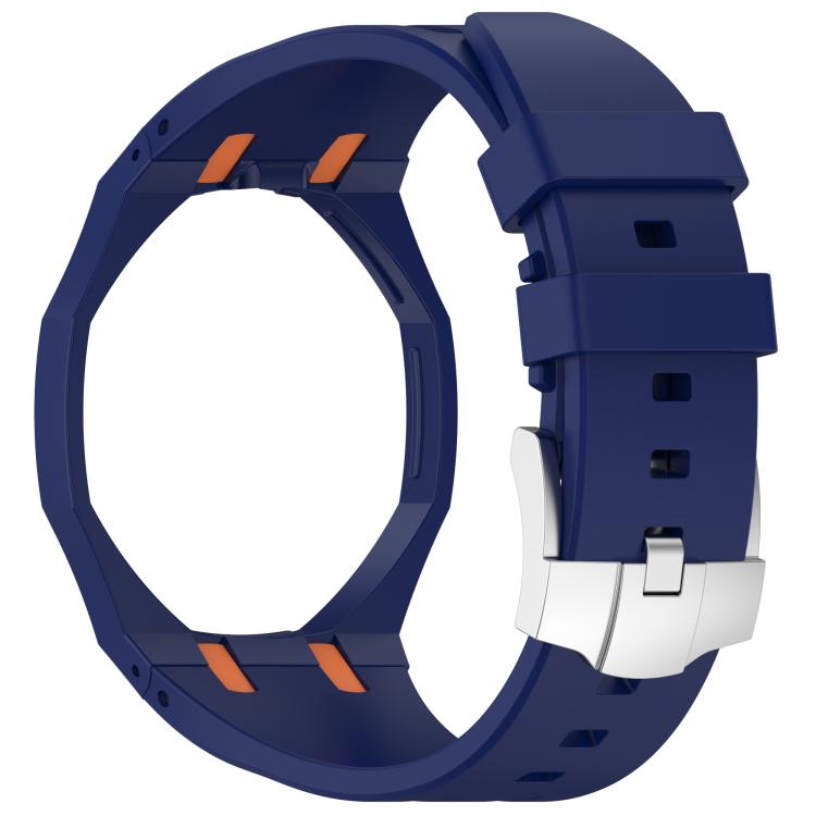 For Swatch Royal Pop Integrated Stainless Steel Pin Buckle Contrast Color Silicone Watch Band