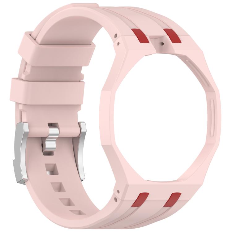 For Swatch Royal Pop Integrated Stainless Steel Pin Buckle Contrast Color Silicone Watch Band