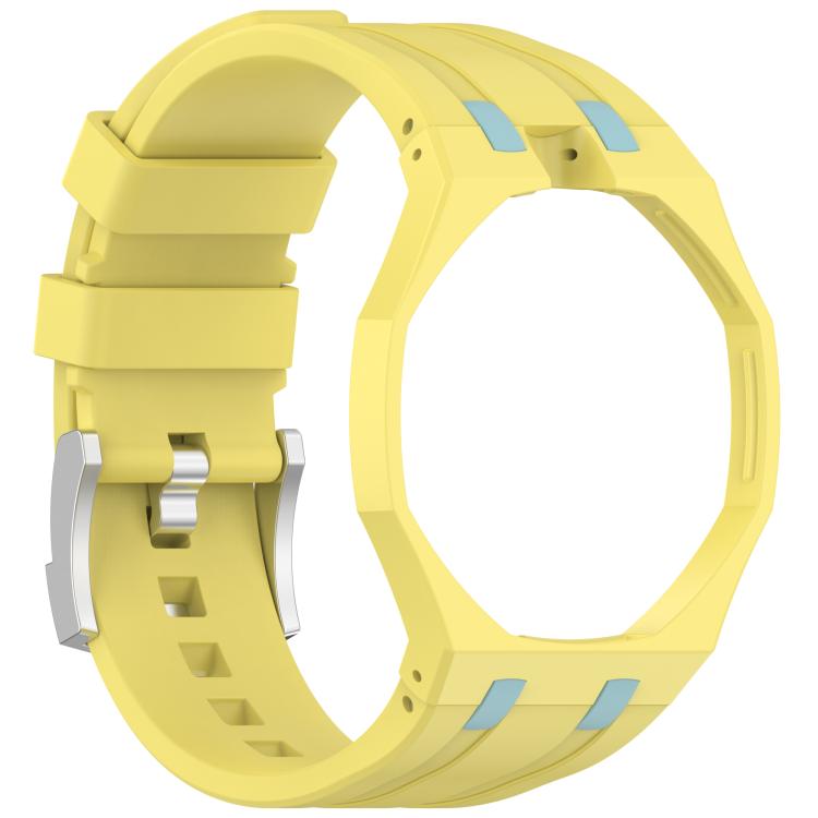 For Swatch Royal Pop Integrated Stainless Steel Pin Buckle Contrast Color Silicone Watch Band