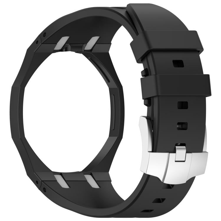 For Swatch Royal Pop Integrated Stainless Steel Pin Buckle Contrast Color Silicone Watch Band
