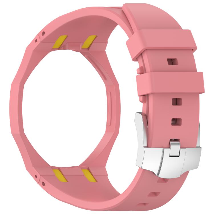 For Swatch Royal Pop Integrated Stainless Steel Pin Buckle Contrast Color Silicone Watch Band