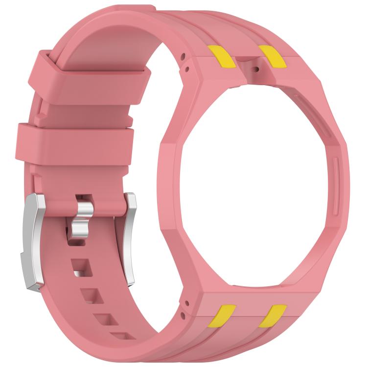 For Swatch Royal Pop Integrated Stainless Steel Pin Buckle Contrast Color Silicone Watch Band