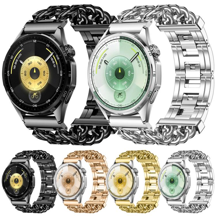 18mm Butterfly Press Clasp Bullet Cuban Chain Link Stainless Steel Watch Band