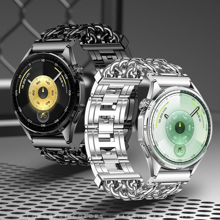 18mm Butterfly Press Clasp Bullet Cuban Chain Link Stainless Steel Watch Band